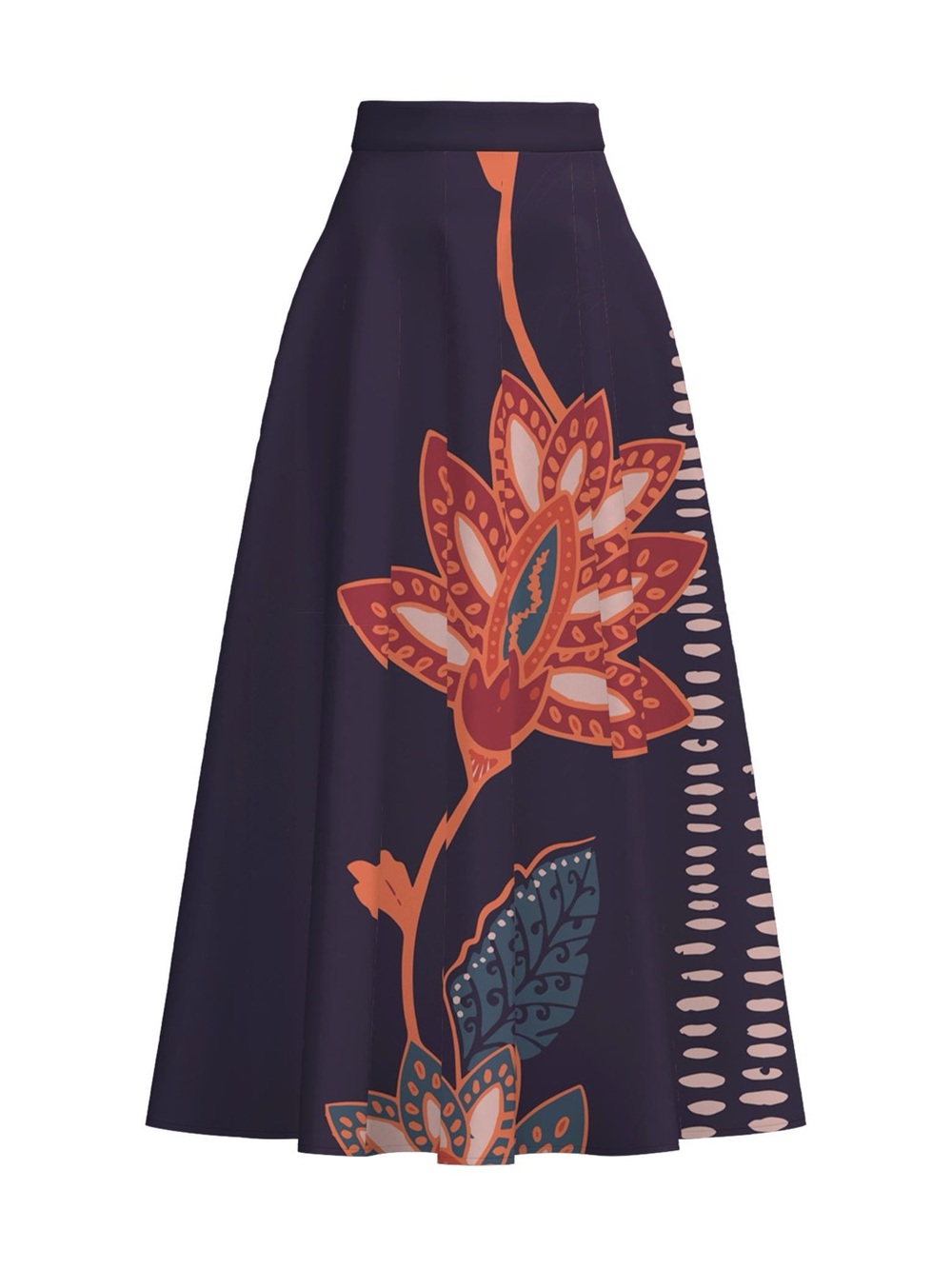 Diarrablu Zya Skirt Razu in Printed Cotton Poplin
